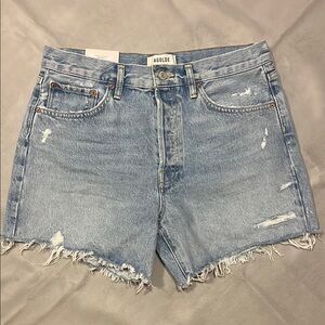 NWT Agolde Parker Long Jean Shorts in Swapmeet